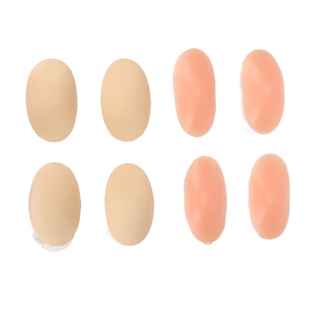 4 Pairs Shoulder Push Up Pads Silicone Sponge Adhesive Breathable Slip Resistance Reusable Shoulder Enhancer
