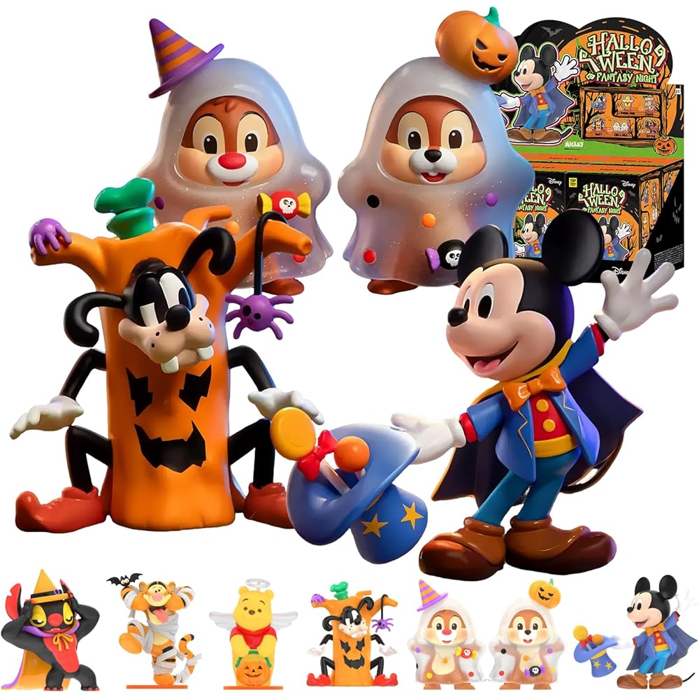 Top Toy Disney Halloween Fantasy Night Assorted Box 6 Pieces Gacha Blind Box Figures Collectible Toys