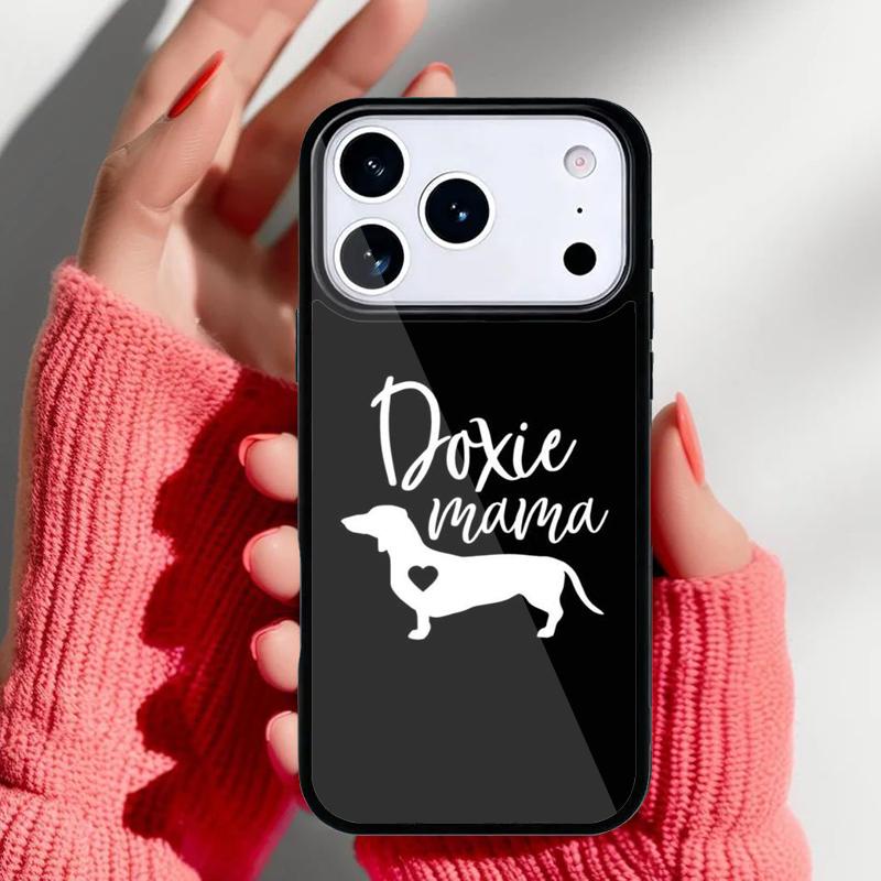 Dackel Hunde Mama Handyhülle für iPhone 17 16 15 14 13 Pro Max Rückabdeckung für 12 11 Pro Coque