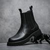 Men's Chelsea Boots Fashion Boots Cowhide Autumn and Winter New Martin Platform Outdoor Leisure Mid Tube Wenzhou