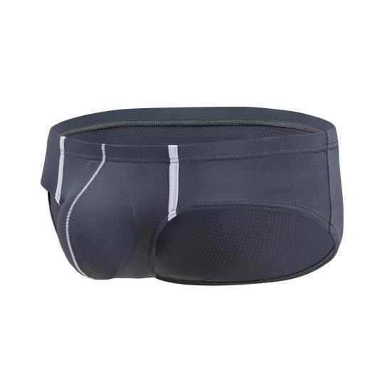 Men Briefs Sexy Low-rise U-Convex Soft Breathable Mesh Panties Patchwork Color Slim Fit Elastic Underwear Daily Wear