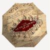 1PC MARAUDER'S MAP Umbrella-8-Rib Reinforced, Automatic Open, Lightweight & Durable, Cute Fashion Accessory for Outdoor, D2615