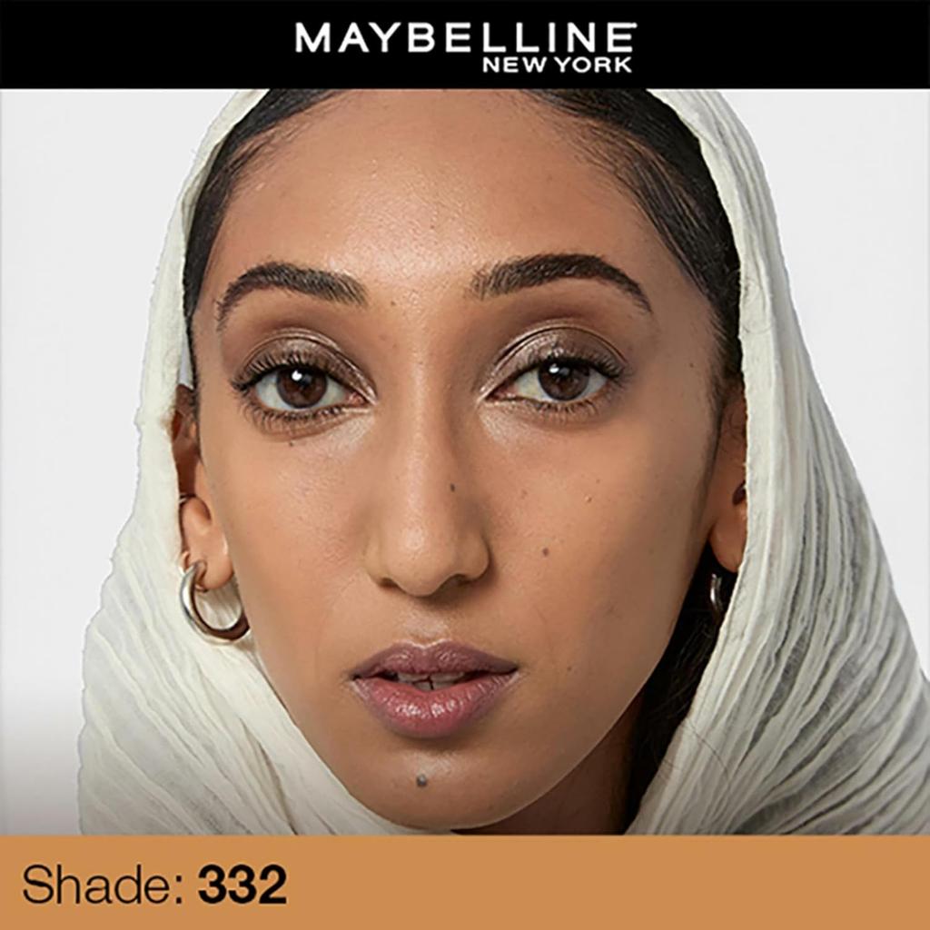 Maybelline New York Fit Me Matte + Poreless Liquid Foundation 30ml SPF 22 Oil Control for Normal Oily Skin 332 Golden Caramel