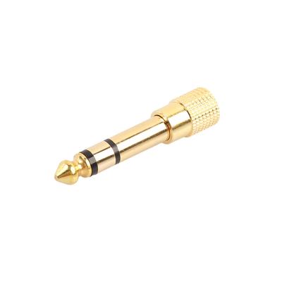 6.35mm Male To 3.5mm Female Jack Mic Microphone Transform Cable Adapter