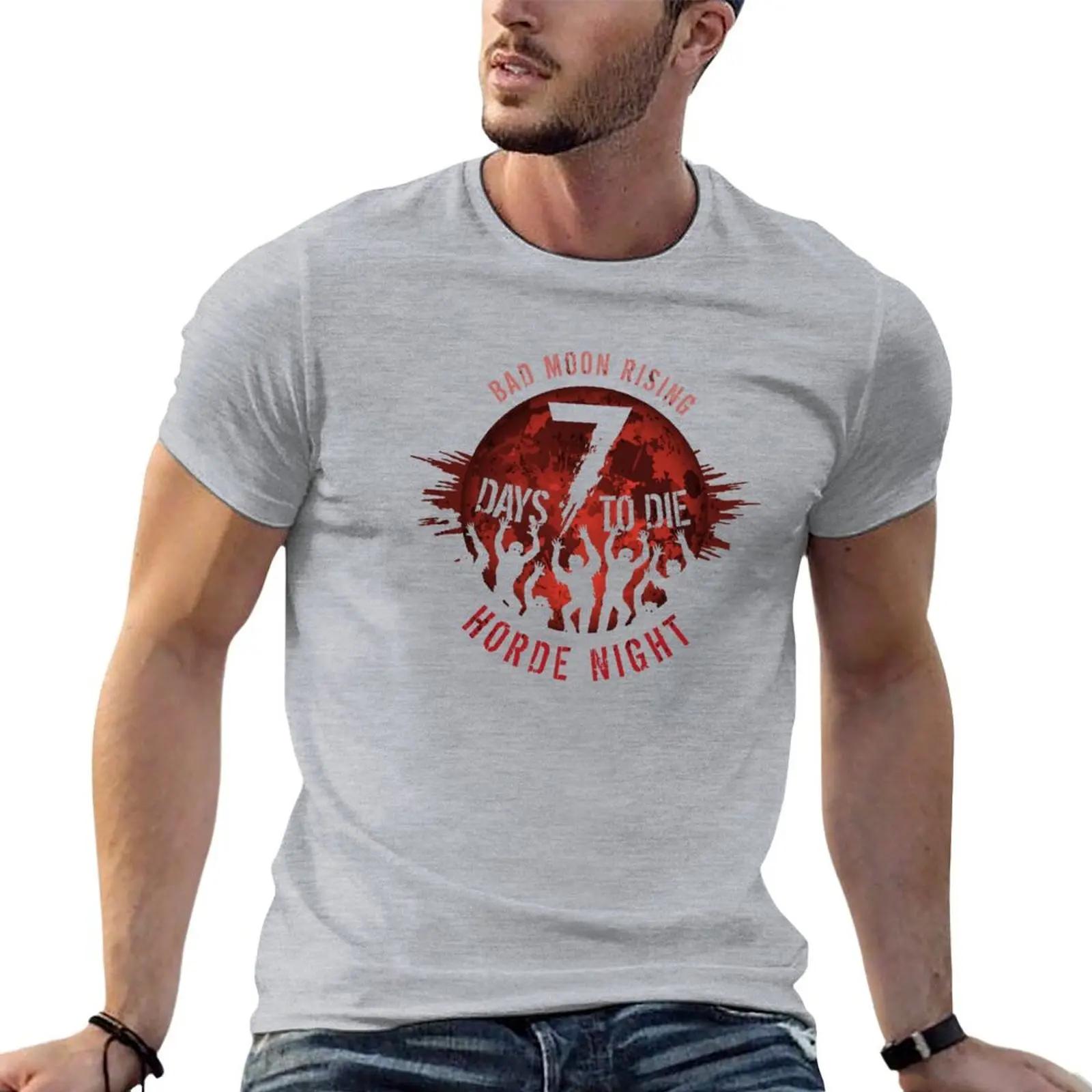BAD MOON RISING 7 DAYS TO DIE TShirt quick drying shirts graphic mens shirts graphic tee S