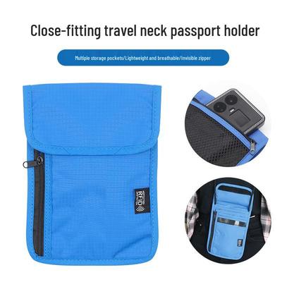 RFID-Blocking Passport & Phone Neck Pouch with Anti-Theft and Signal Shielding Features