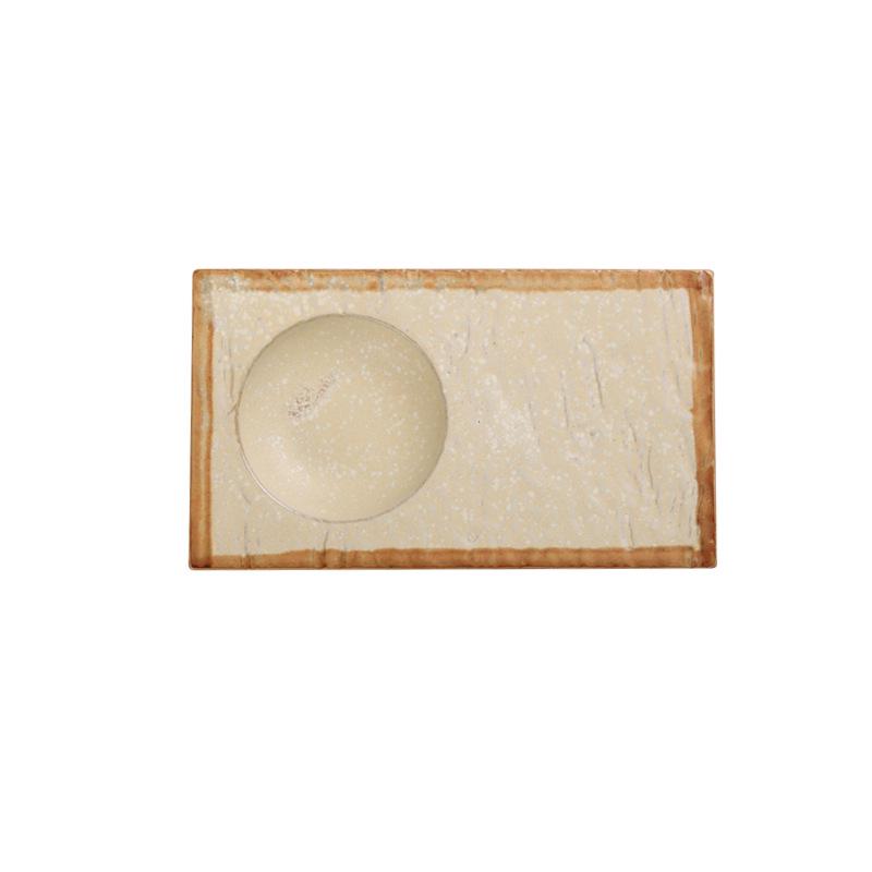 Japanese Minimalist Ceramic Plate for Sushi and Dumplings - Exquisite Underglaze Design