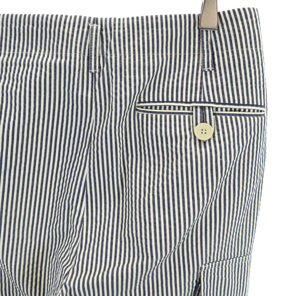 Stella McCartney Striped Pattern cargo pants 36 Navy x Ivory Button fly Women Used