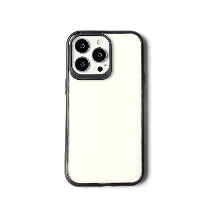 

A Two-in-one Transparent Acrylic Anti-drop and Color-blocking Trendy Black Protective Case Suitable for Apple 13 Phone Cases iPhone 3 pro max