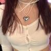 Heart Pendant Choker Necklace Neck Chain Adjustable Length Neckchain Fashionable Neckwear Jewelry Y2K Accessory Gift