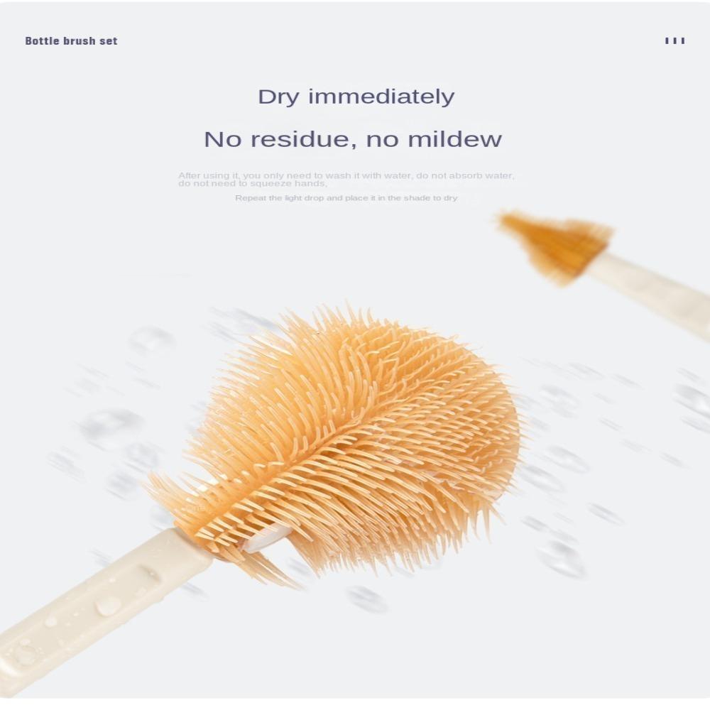 Silicone Baby Pacifier Brush Set 2Colors Nipple Brush New Bottle Soap Dispenser Travel