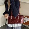 Borsa a Mano Vintage da Donna Grande Capacità 2025 Borsa da Sottobraccio per il Pendolarismo Borsa Tote Casual Coreana a Spalla Singola