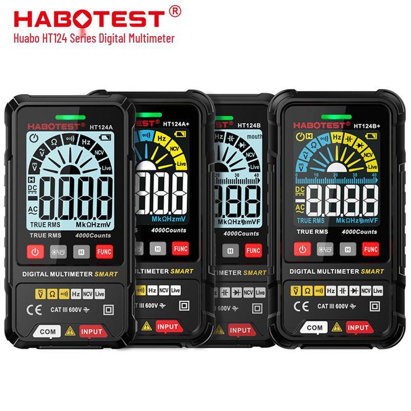 

HT124A+/B+ Digital Multimeter: High Precision Voltage Meter for Home Use HT124A+ without Battery (English Export Version)