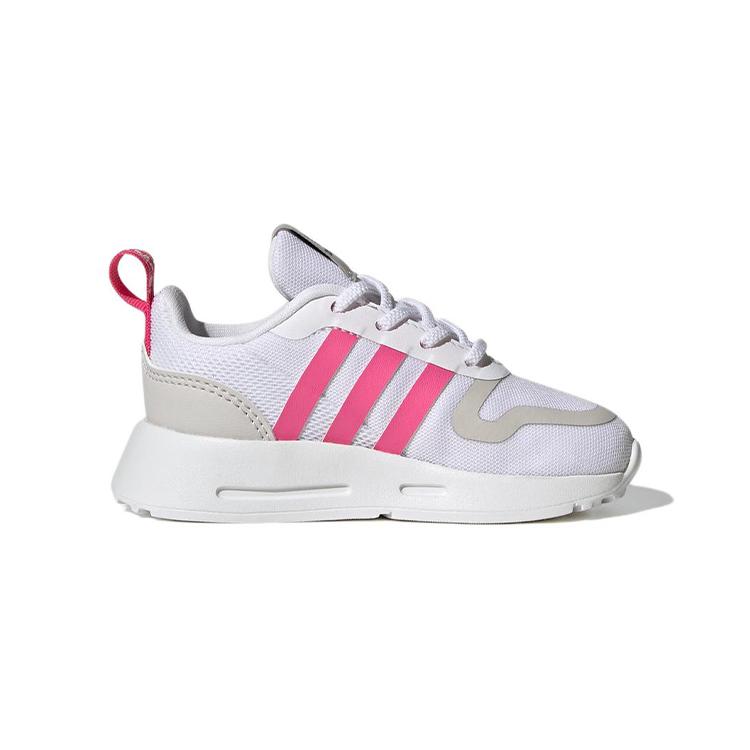 Adidas Originals Multi Abrasion Resistant Breathable Low top Casual Shoes White Gray Pink Infant And Toddler GX4261