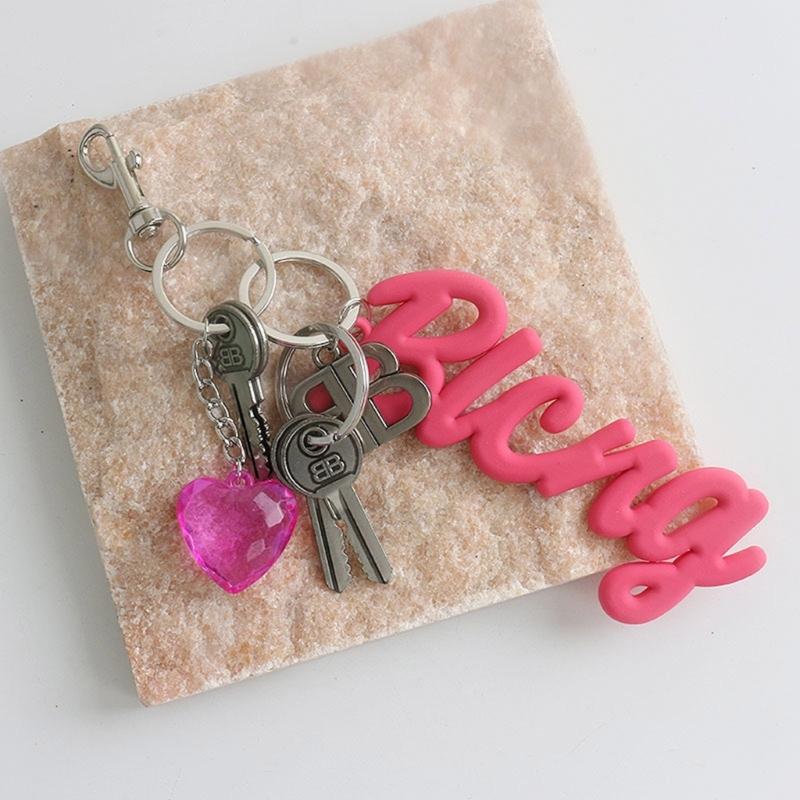 Portachiavi Charm Borsa Lettera in Silicone Ciondolo Cuore Ciondolo Decorativo Borsa Lettera Adatto per Scambio di Regali Romantici