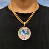 Custom Made Big Photo Medallions Gold Necklace Pendant Iced Out Cuban Men Hip Hop Picture Jewelry Gift Can Free Custom