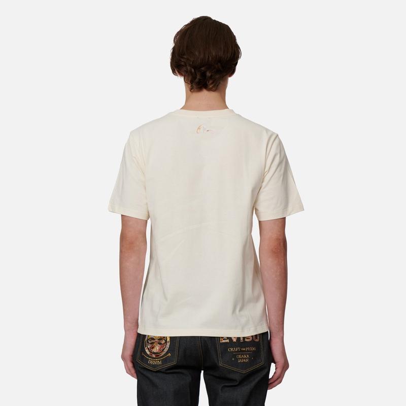 EVISU T-Shirts Men's Crew Neck Moderate Straight Fit 2EAHTM2TS523XXCT