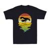 Crayfish Sunset Retro Vintage 70s 80s 90s Crawfish Nature Lover Unisexs Tshirt