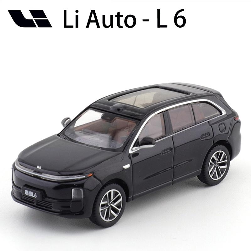 Li Auto L6 Car Model 1/64 Car Alloy Motor Vehicle Diecast Metal Model Kids Toys for Boys Friends Gifts Collect Ornaments