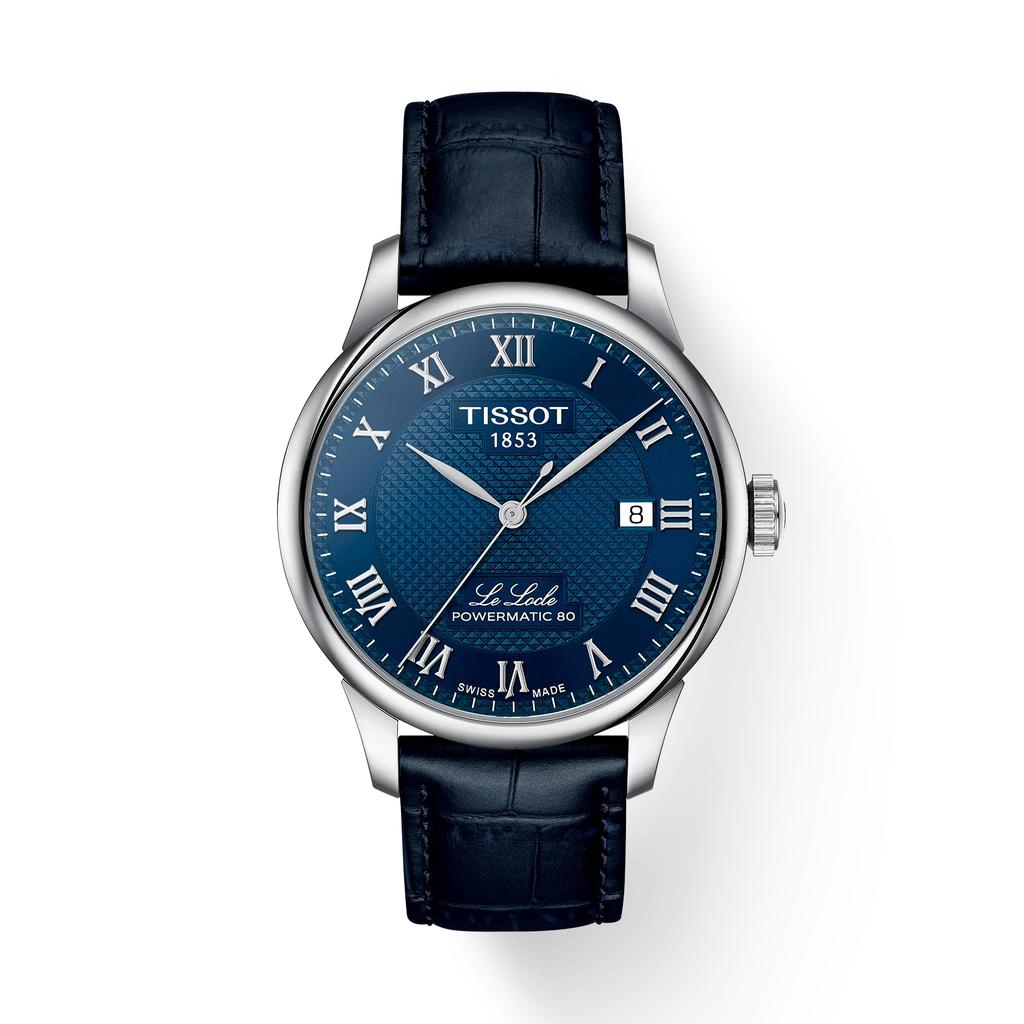 Tissot Leather Strap blue Dial Men's Fashion Watch T006.407.16.043.00