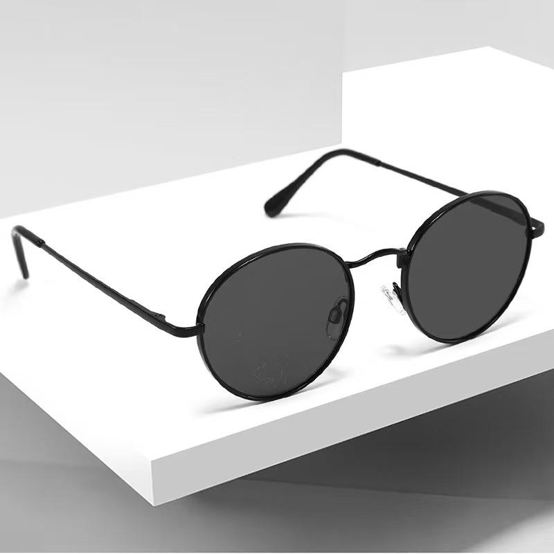 Lightweight Comfortable Durable High Quality Retro High End Alloy Metal Round Shaped Male Female Women Men Sun Glasses