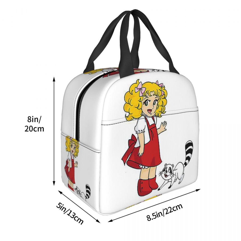 Candy Candy Cartoon Animated Insulated Lunch Bag for Women Office Cooler Thermal Food Box Tote Portable Lunch Boxes Container