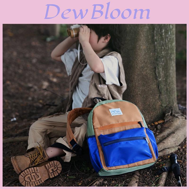 Childrens Nylon School Backpack With Curved Shoulder Straps For Kindergarten And Travel Use