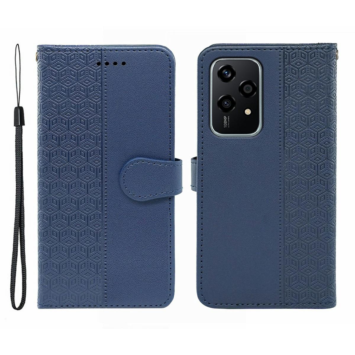 

Чохол для Honor 200 Lite Захист від подряпин Склеєний з ромбоподібним тисненням Шкіряний чохол для телефону Blue