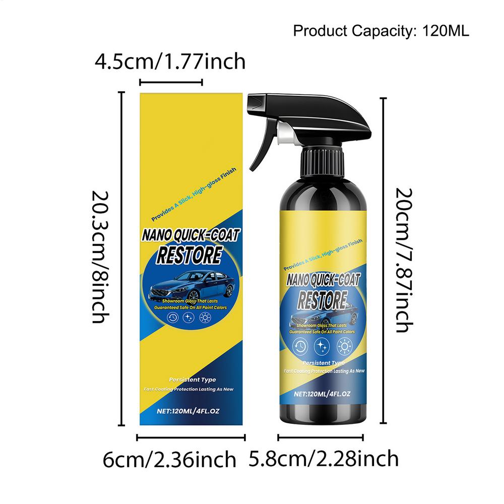120 мл Автомобильный Керамический Покрывающий Спрей Долговечный Быстрый Высокоглянцевый Агент Спрей Покрывающий Агент для Обновления и Ухода за Внешней Краской
