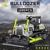 1285 stücke RC Bulldozer Lkw Hohe-Tech Gebäude Block Fernbedienung Mit Motor Stadt Bau Ziegel Kinder Spielzeug
