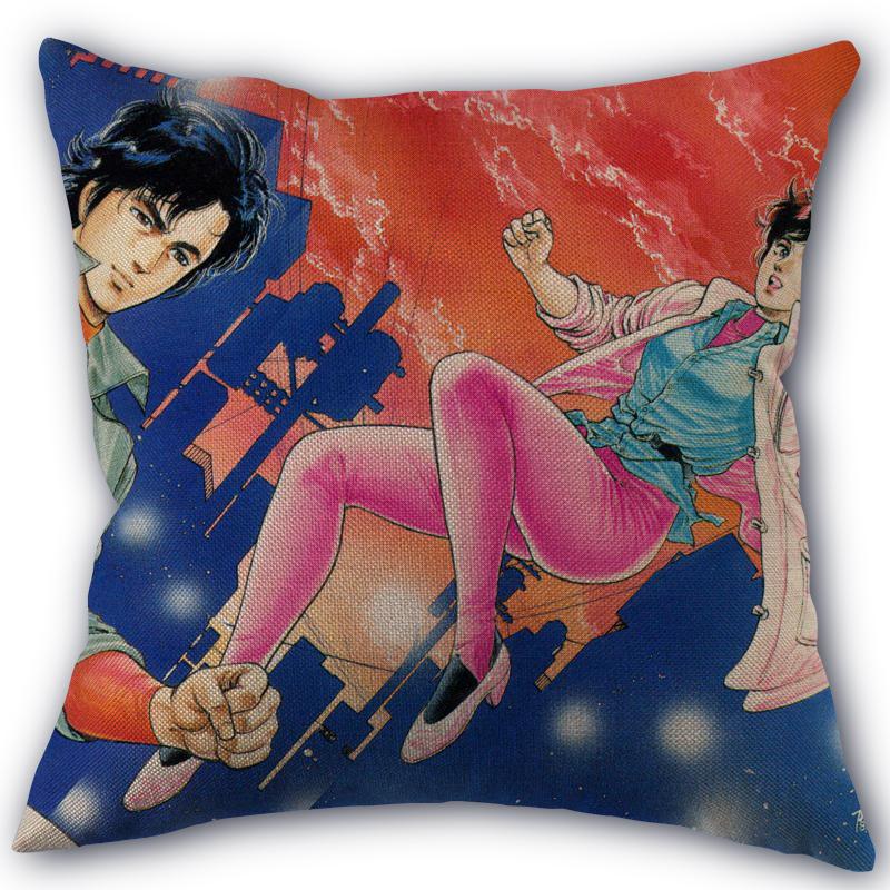 Custom Pillowcase City Hunter High Quality Home Textile Cotton Pillow Cover Wedding Decorative Pillow Cover Square 45X45cm 01-11