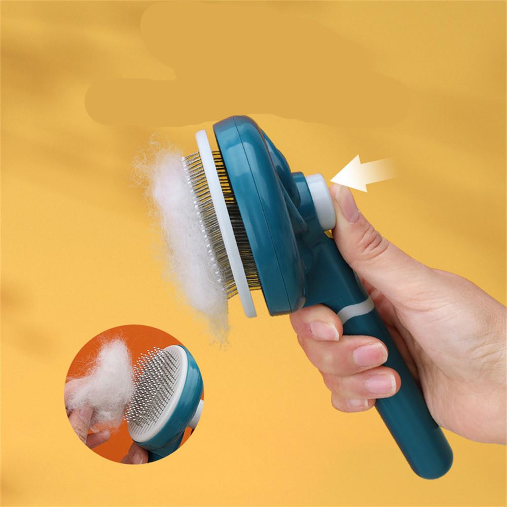 1Pcs Pet Hair Removal Brush Grooming Comb Self Cleaning Dog Mao Mao Brush with Massage Dogs Cats Pet Grooming Supplies