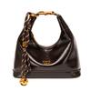 Faux Leather Hobo Bag for Women Fashion Shoulder Bag with Gold Hardware and Tassel Charm Elegant Everyday Handbag
