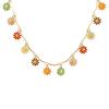 Niche Colorful Floral Drip Oil Pendant Necklace - Personalized Pastoral Autumn/Winter Style Jewelry