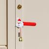 1PC Christmas Room Cloth Bell Door Handle Gloves Gift Cartoon Decoration Santa Claus Protective Cover Festival