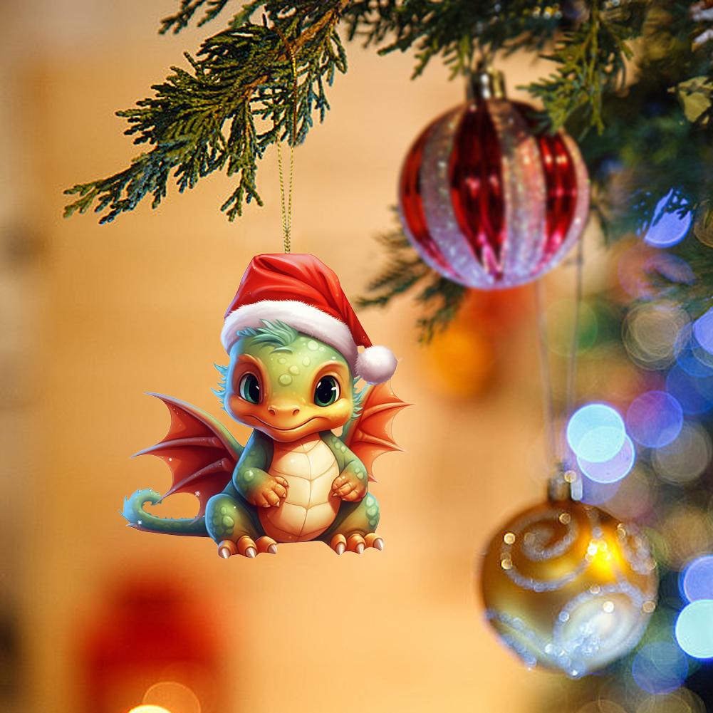 Christmas Acrylic Dragon Ornament Christmas Hanging Christmas Tree Pendant Ornaments Christmas Decorations New Year 2025