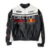 Polaris Racing F1 Embroidered PU Leather Jacket Loose Fit Unisex Women