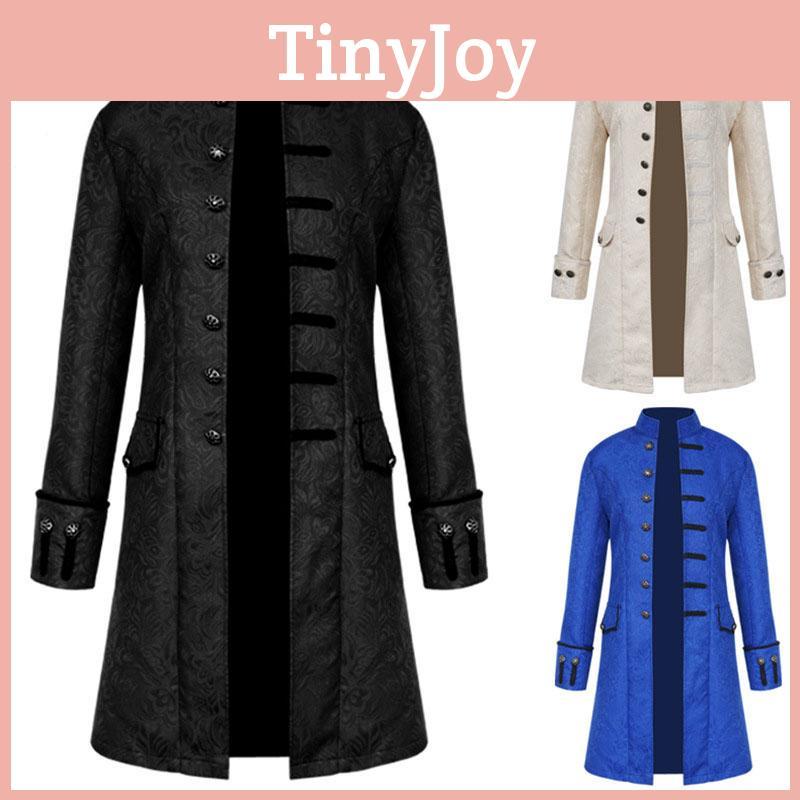 Retro Gothic Victorian Uniform Tailcoat Jacket For Men