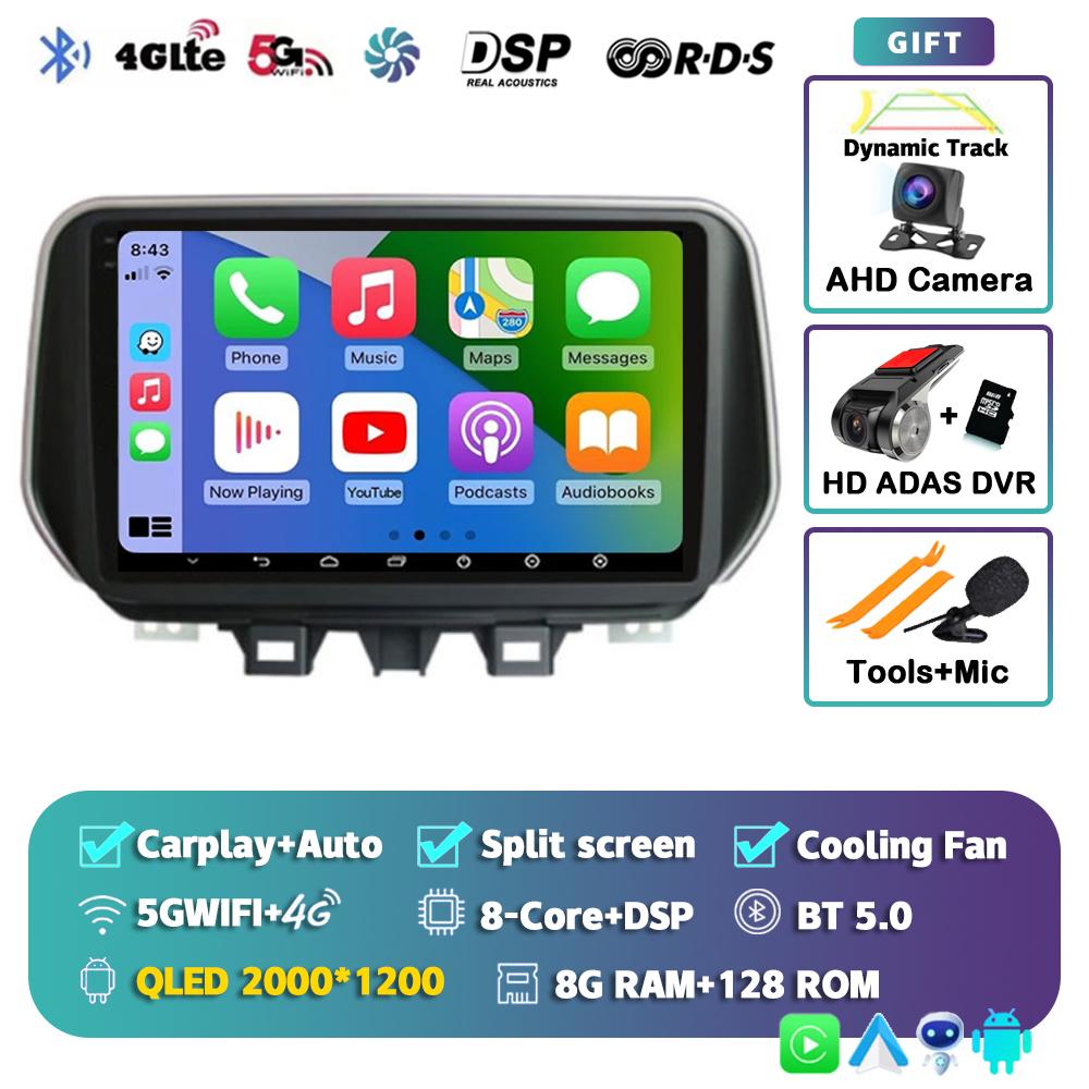 Android 14 Carplay Auto 4G+WIFI Car Radio For Hyundai Tucson IX35 2018 2019 2020 Multimedia Video Player Navigation GPS Stereo