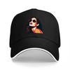 Vintage Pinup Girl Black Baseball Cap Colorful Graphic Print Classic Adjustable Hat for Fashion  Streetwear Enthusiasts