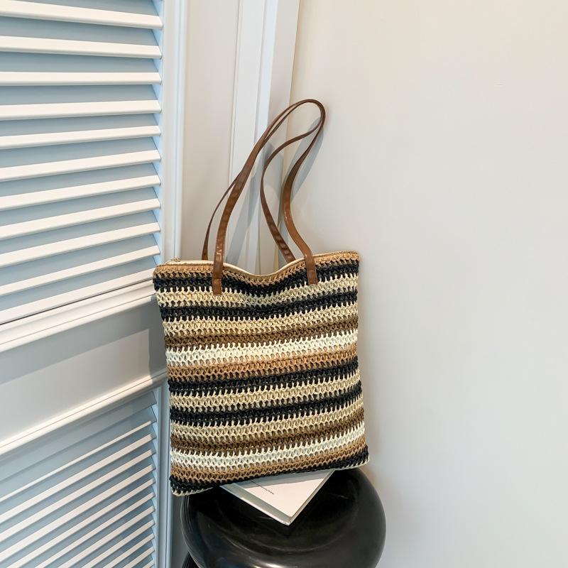 Einfache Lässige Umhängetasche Trendige Große Tragetasche Pendlertasche Neuer Sommer-Modetrend Schultertasche gray