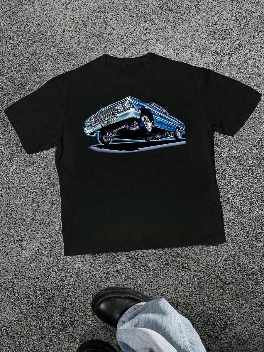 

Men s Summer Clothes Cotton Graphic Tees Men s Classic Car Graphic Print T Shirt, Vintage Lowrider 5XL різнокольоровий