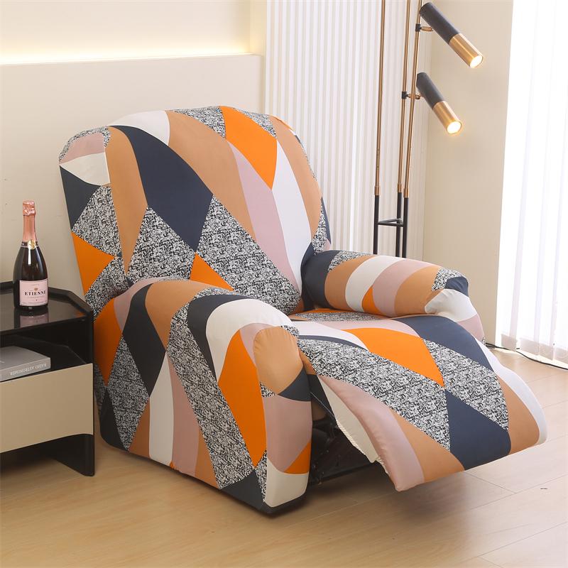 4 Pieces/Set Recliner Sofa Cover Stretch Solid Color Lazy Armchair Slipcovers Couch Covers For Living Room Decor