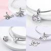 Original Silber Mutter Geschenk Charms Rosa Herz Liebe Mama Anhänger Familie Perlen Passend Armband DIY Geschenke Für Frau Schmuck