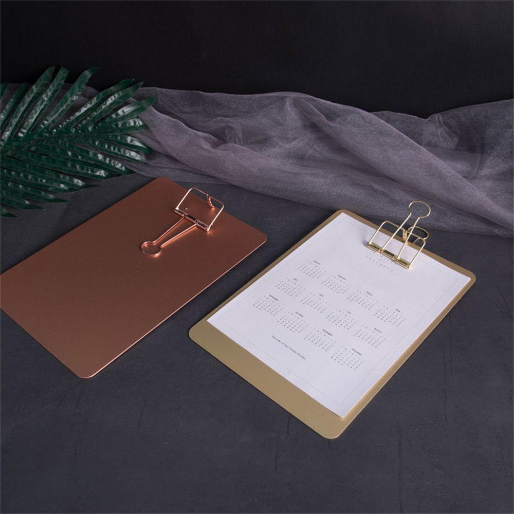 Document Holder Collect Book Clips A5 Metal Clipboard Writing Pad File Folders A5 Size Clipboard