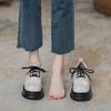Summer new women's 8 inner height-increasing thick-soled muffin strap-on soft-soled non-slip small leather shoes