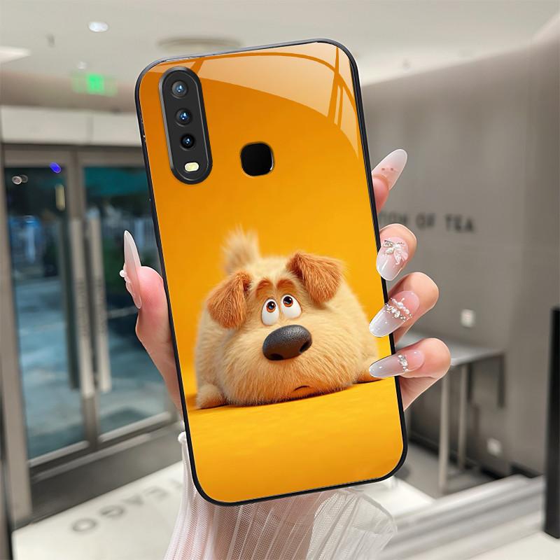 Beautiful Flower Cute Cats Case For Vivo Y11 2019 1906 Y12 Y17 Y15 Y19 Tempered Glass Phone Case Protective Cover Hard Shell