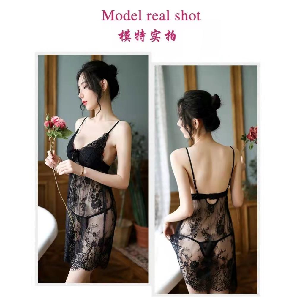 Fun Underwear Suspender Lace Nightdress Steel Tray Gathers Chest Pad Hot Transparent Passion Temptation Pajamas Women Wholesale