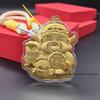 Lucky Cat Keychain with 999 Gold God of Wealth Charm and Phone Chain