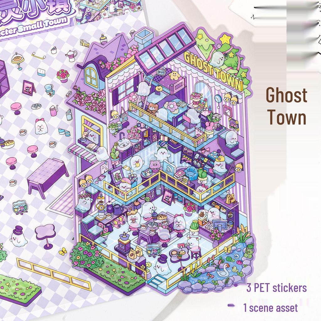 3D Stereoscopic Miniature Scene Stickers - DIY Dollhouse & Toy Collection for Children